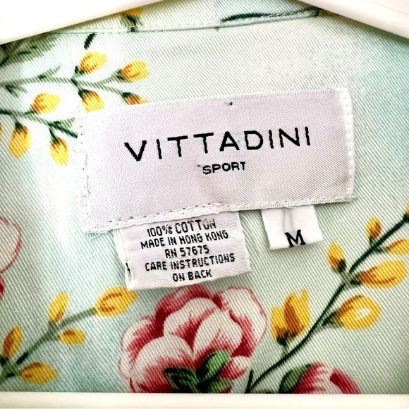Y2K Vintage Vittadini Floral Button Down Jacket with Floral Short Sleeves Shirt - Picture 8 of 11